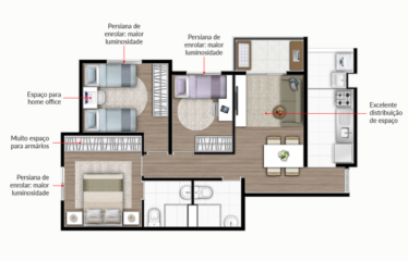 IMAGINE (57M²) 3 DORM (SUÍTE) – 1 OU 2 VAGAS – VALPARAISO