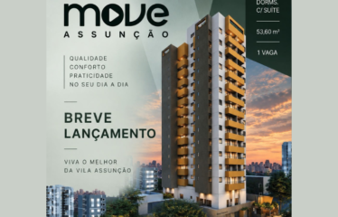 MOVE ASSUNÇÃO –  53m² – 2 DORM (SUÍTE) – 1 VAGA – VILA ASSUNÇÃO