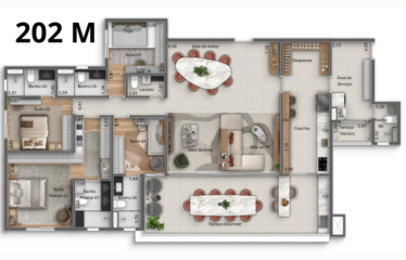 MARCO ZERO ONE  – 150 A 202M² – 3 A 4 SUÍTES -3 A 5 VAGAS – JARDIM DO MAR