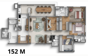 MARCO ZERO ONE  – 150 A 202M² – 3 A 4 SUÍTES -3 A 5 VAGAS – JARDIM DO MAR