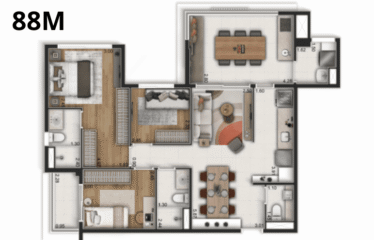 AM FIGUEIRAS (66 E 88m²) – 2 E 3 DORM (SUÍTE) – 1 e 2 VAGAS – BAIRRO JARDIM
