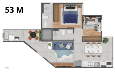 MOVE ASSUNÇÃO –  53m² – 2 DORM (SUÍTE) – 1 VAGA – VILA ASSUNÇÃO