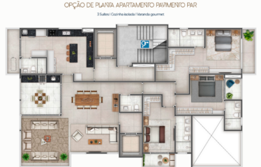IKONA JARDIM – 192M² – 3 SUÍTES- 4 VAGAS – BAIRRO JARDIM