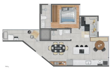 MOVE ASSUNÇÃO –  53m² – 2 DORM (SUÍTE) – 1 VAGA – VILA ASSUNÇÃO